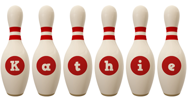 Kathie bowling-pin logo