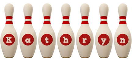 Kathryn bowling-pin logo