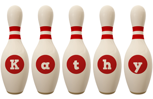 Kathy bowling-pin logo