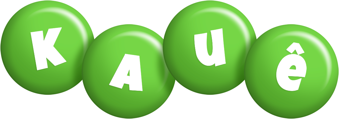Kauê candy-green logo