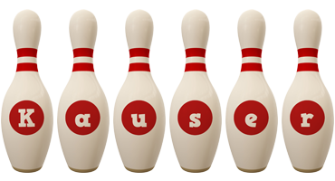 Kauser bowling-pin logo