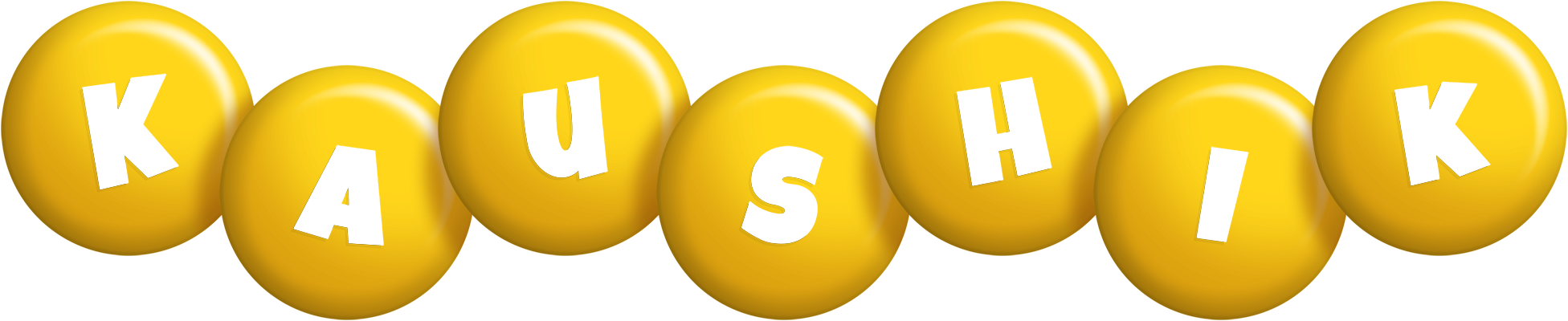 Kaushik candy-yellow logo