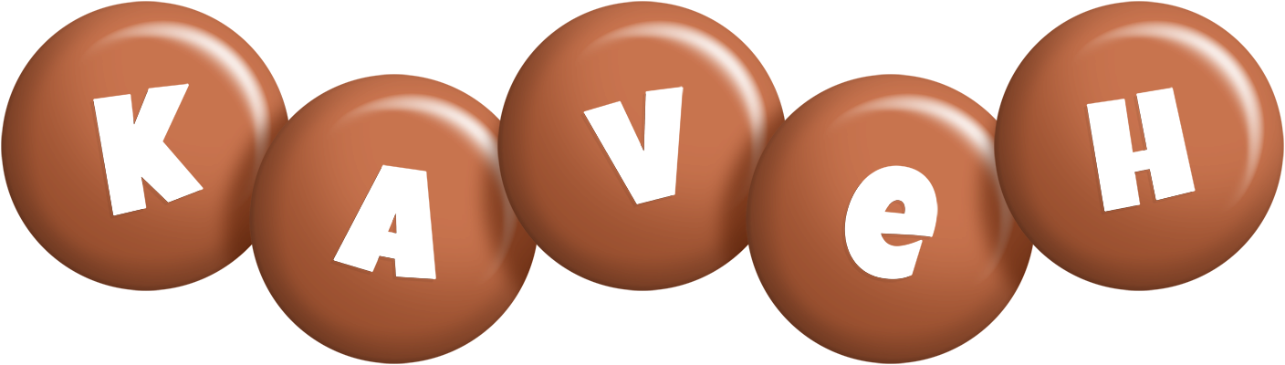 Kaveh candy-brown logo