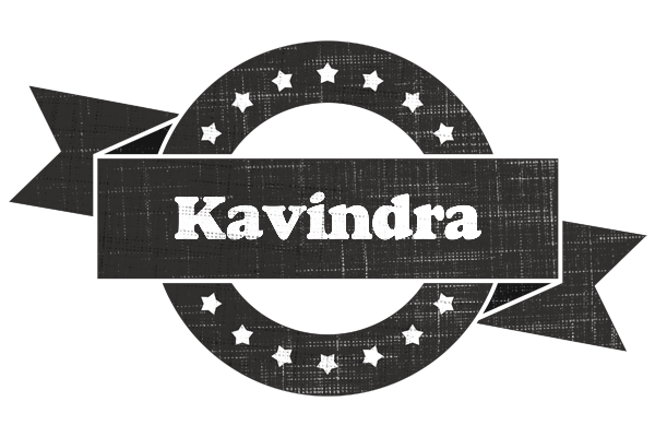 Kavindra grunge logo