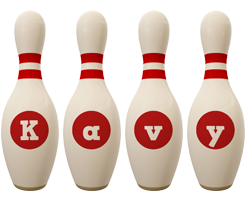 Kavy bowling-pin logo