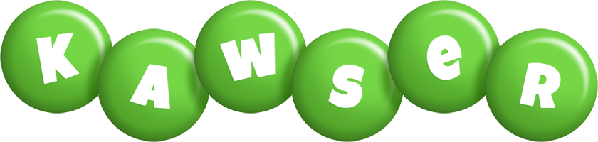 Kawser candy-green logo