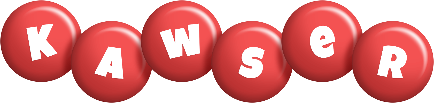 Kawser candy-red logo