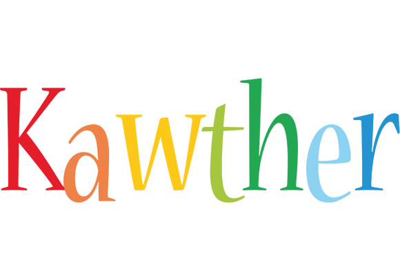 Kawther birthday logo