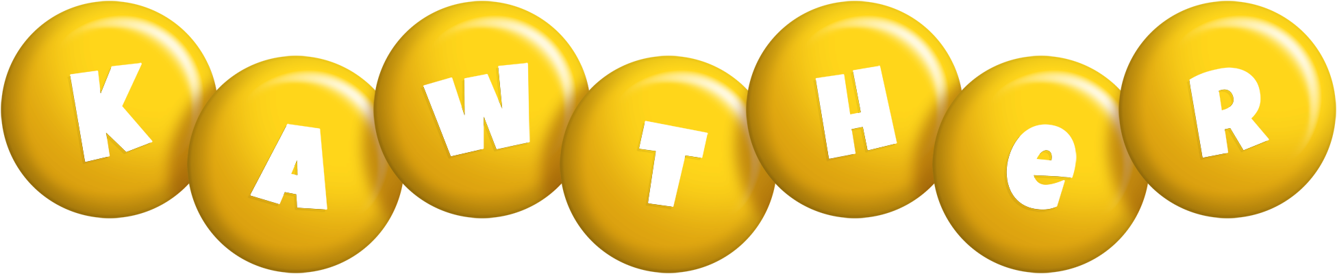 Kawther candy-yellow logo
