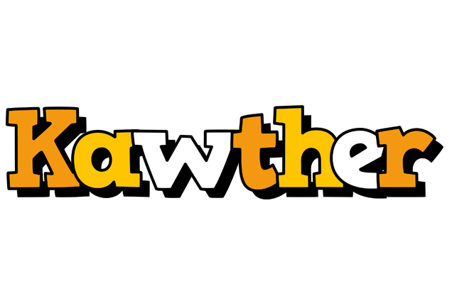 Kawther cartoon logo