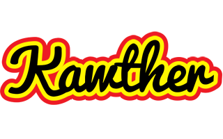 Kawther flaming logo