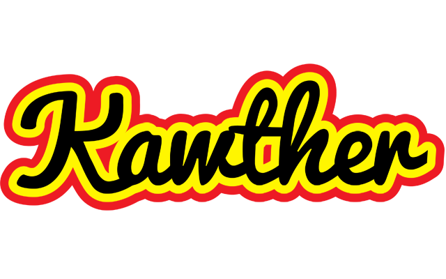 Kawther flaming logo