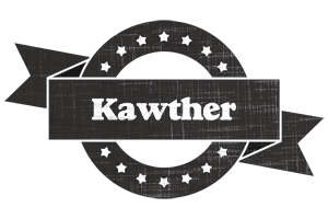 Kawther grunge logo