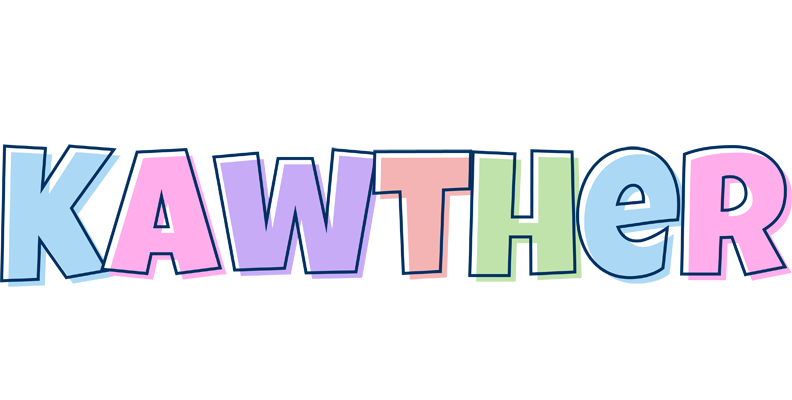 Kawther pastel logo