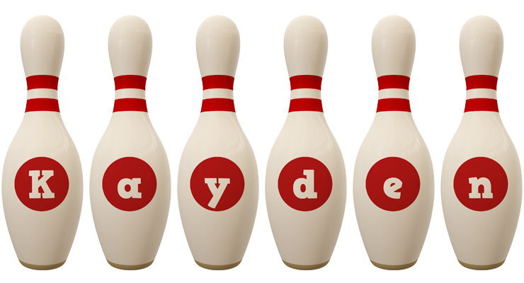 Kayden bowling-pin logo