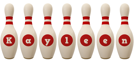 Kayleen bowling-pin logo