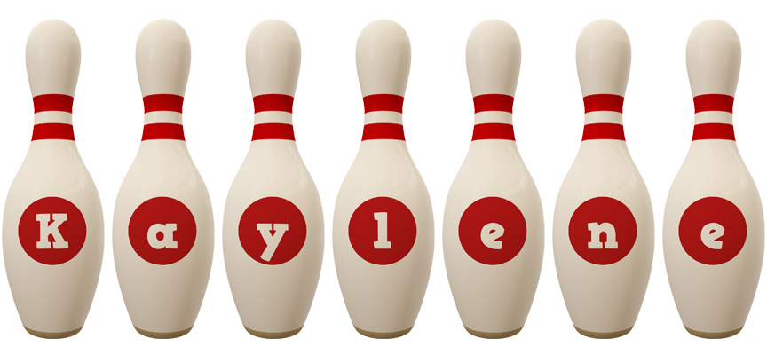 Kaylene bowling-pin logo