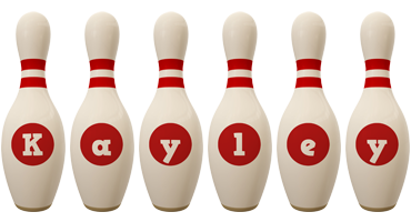 Kayley bowling-pin logo