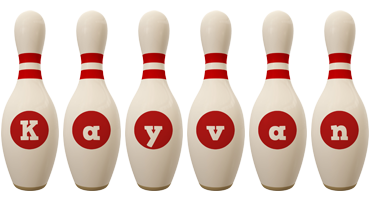 Kayvan bowling-pin logo