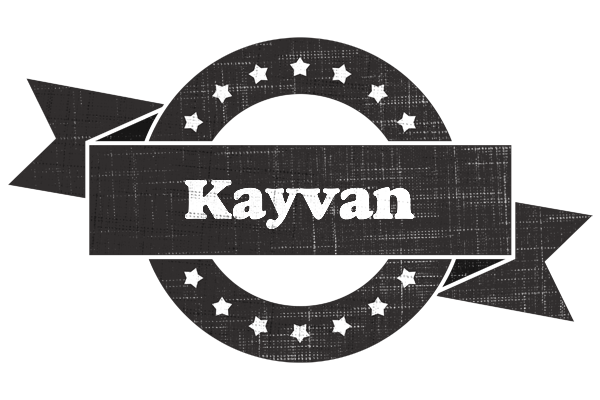 Kayvan grunge logo