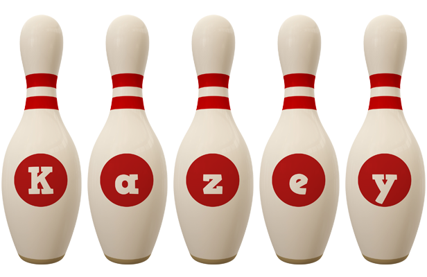 Kazey bowling-pin logo