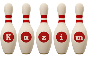 Kazim bowling-pin logo