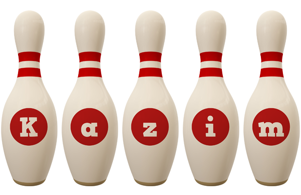 Kazim bowling-pin logo