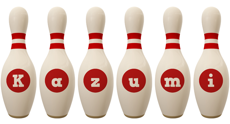 Kazumi bowling-pin logo