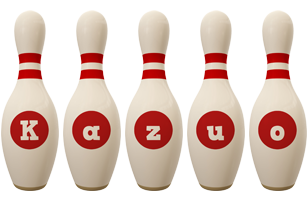 Kazuo bowling-pin logo