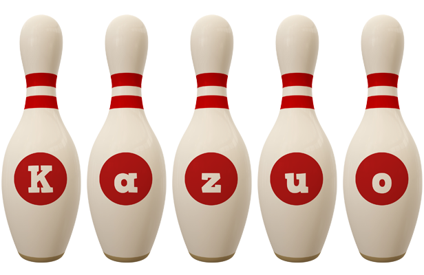 Kazuo bowling-pin logo