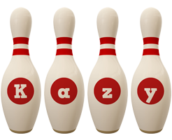 Kazy bowling-pin logo