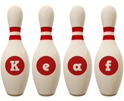 Keaf bowling-pin logo