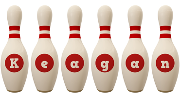 Keagan bowling-pin logo
