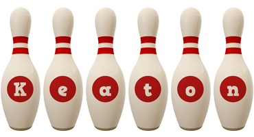 Keaton bowling-pin logo