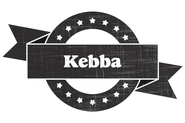 Kebba grunge logo