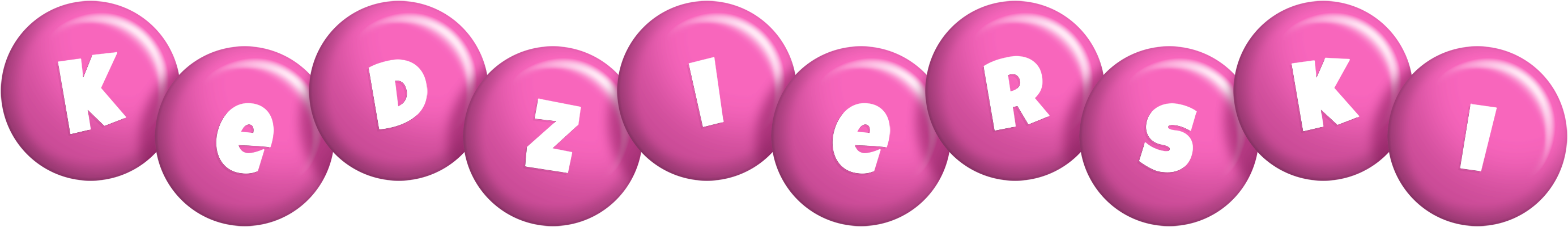 Kedzierski candy-pink logo