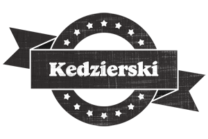 Kedzierski grunge logo