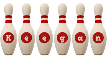 Keegan bowling-pin logo