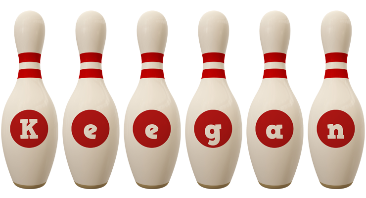 Keegan bowling-pin logo