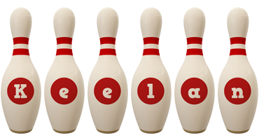 Keelan bowling-pin logo