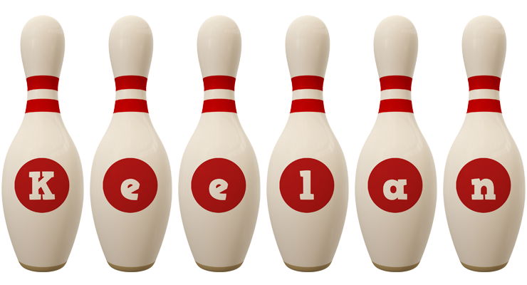 Keelan bowling-pin logo