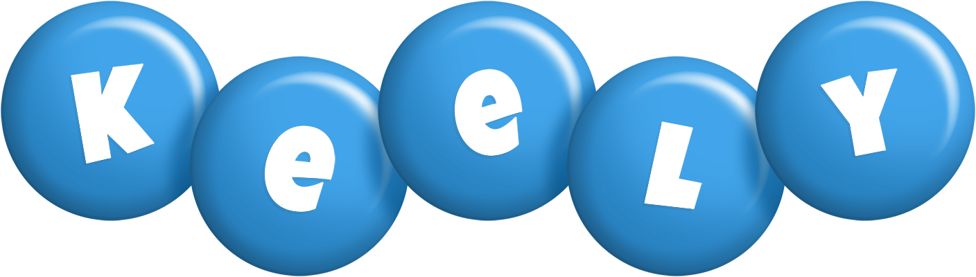 Keely candy-blue logo
