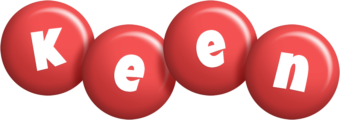Keen candy-red logo
