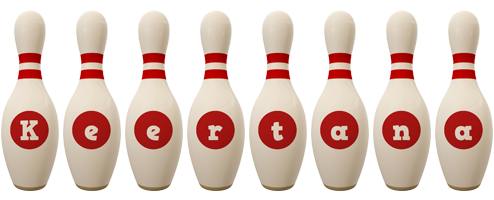 Keertana bowling-pin logo