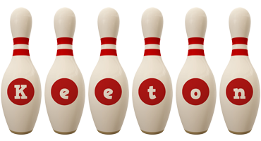 Keeton bowling-pin logo