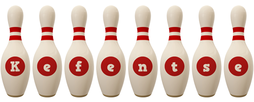 Kefentse bowling-pin logo