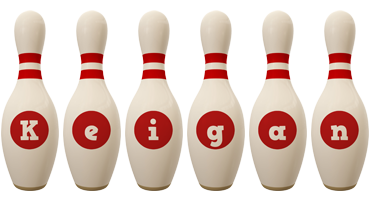 Keigan bowling-pin logo