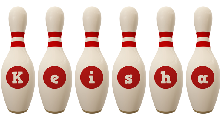 Keisha bowling-pin logo