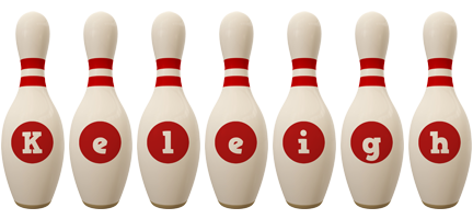 Keleigh bowling-pin logo