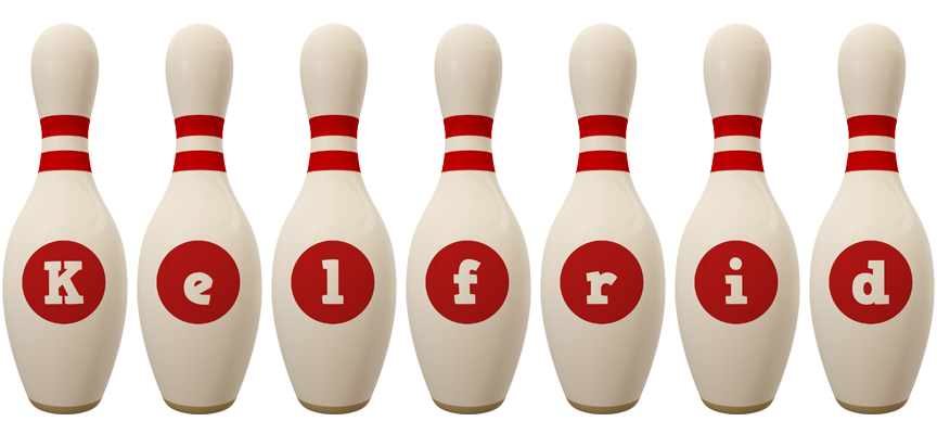 Kelfrid bowling-pin logo